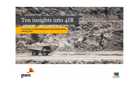 Ten insights into 4I As presented by PwC & Minerals Council South Africa 